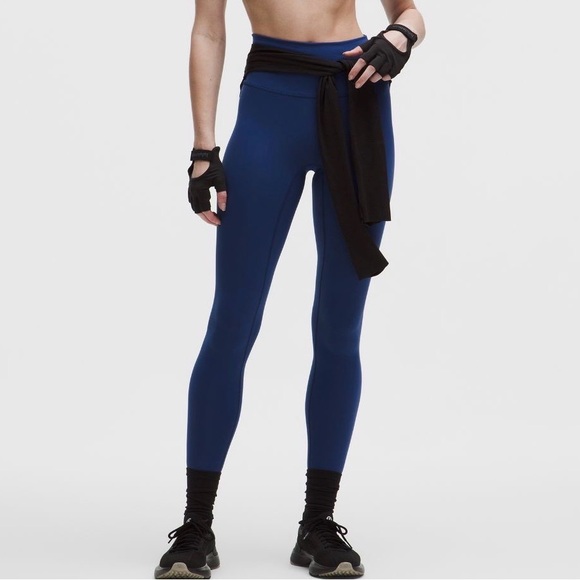 lululemon athletica Pants - lululemon Wunder Train Navy Blue High Rise Tight 25”